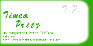 timea pritz business card